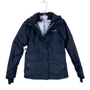 Columbia Parallel Peak Interchange Jacket Black Plaid - Size Small Outdoors